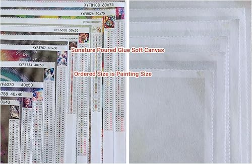 Miniatura 6 de Sunature - Kit de pintura de diamante redondo cuadrado completo 5D, calendario de Navidad, pintura de diamante, arte de 19.7 x 19.7 pulgadas