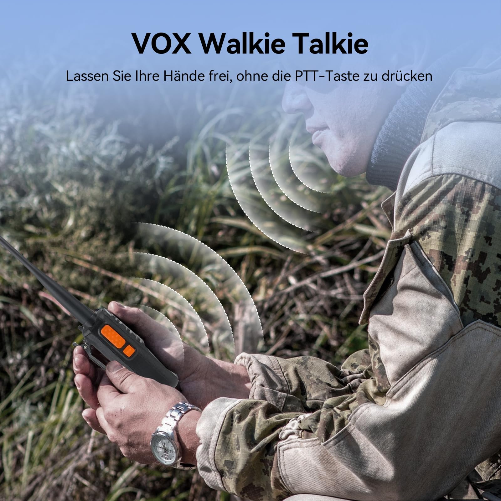 Retevis RB669 Freenet Funkgerät Set Bundle mit 2 Lautsprechermikrofonen, Lizenzfrei Walkie Talkie RT24V 2.0 mit 6 Freenet Kanälen, 16 PMR446, Deutsches Sprachsystem, Typ C, Robust für Jagd, Outdoor (1