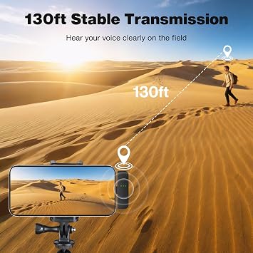 IVANKY 4Pcs Wireless Lavalier Microphone for iPhone with 2Pcs Charging Case, Lapel Mic for iPhone Android with Noise Cancellation, AI Voice Filter, 34H Used for Video Recording, TikTok, Vlog (1PC)