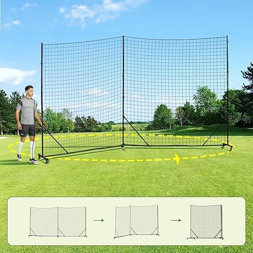 Miniatura 4 de Sistema de tope de bola - Red de respaldo de fútbol, resistente, alto impacto, barrera de práctica