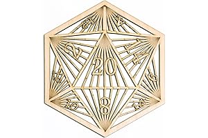 Fourth Level MFG 12" D20 Wood Wall Art: Enhance Your D&D Den
