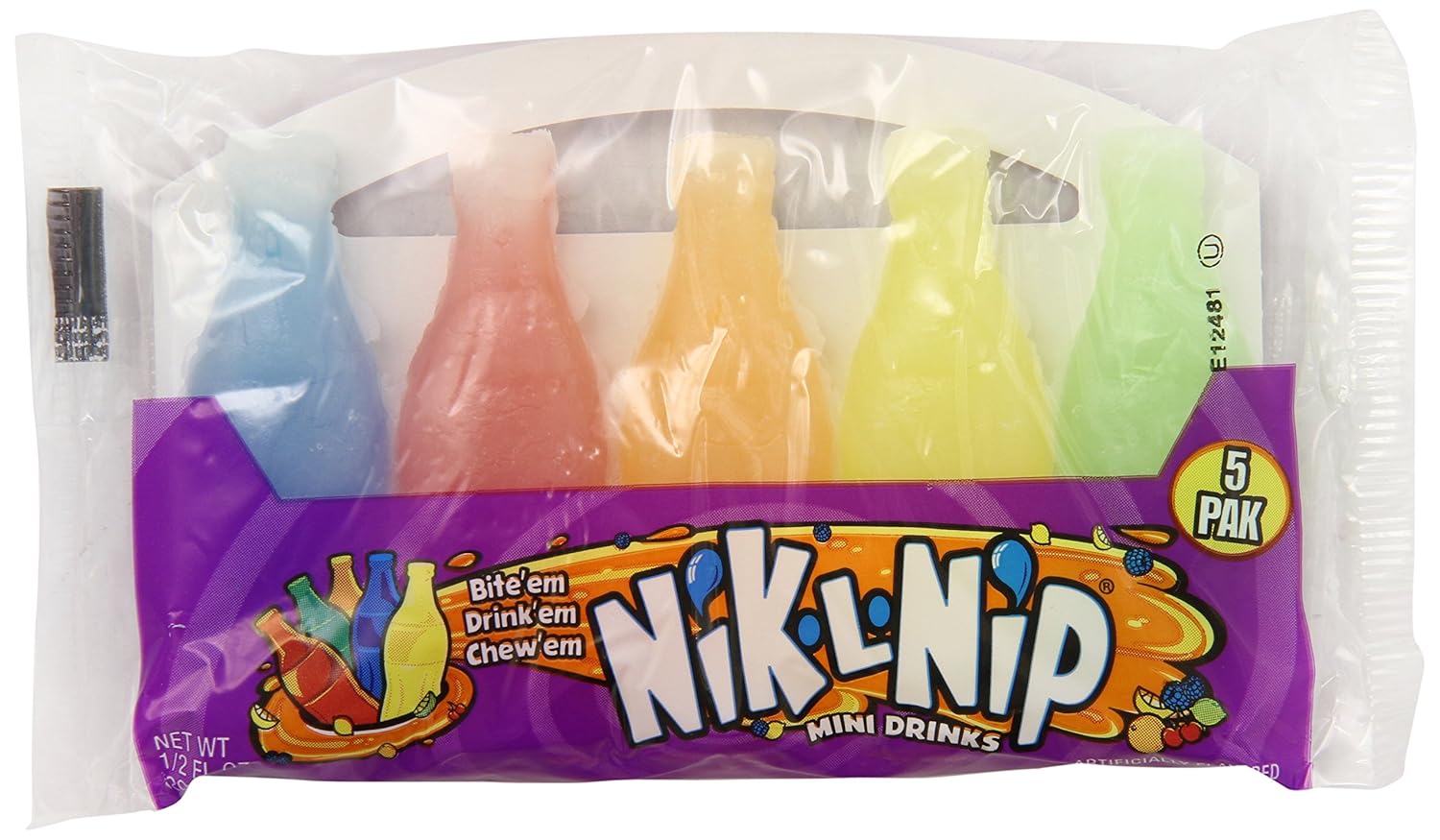 NikLNips Wax Bottles, 1.7 Ounce Packages (Pack of 18) Candy Grocery & Gourmet