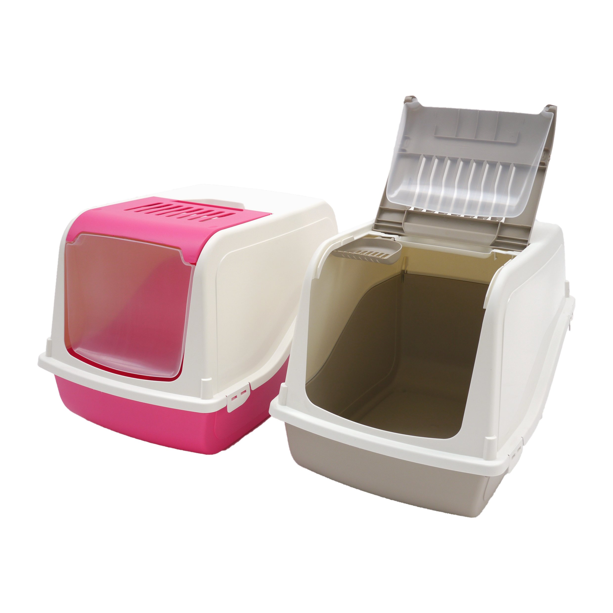 MP Bergamo Maison De Toilette Ariel Top Free + Pelle À Litiere pour Chat Beige Beige