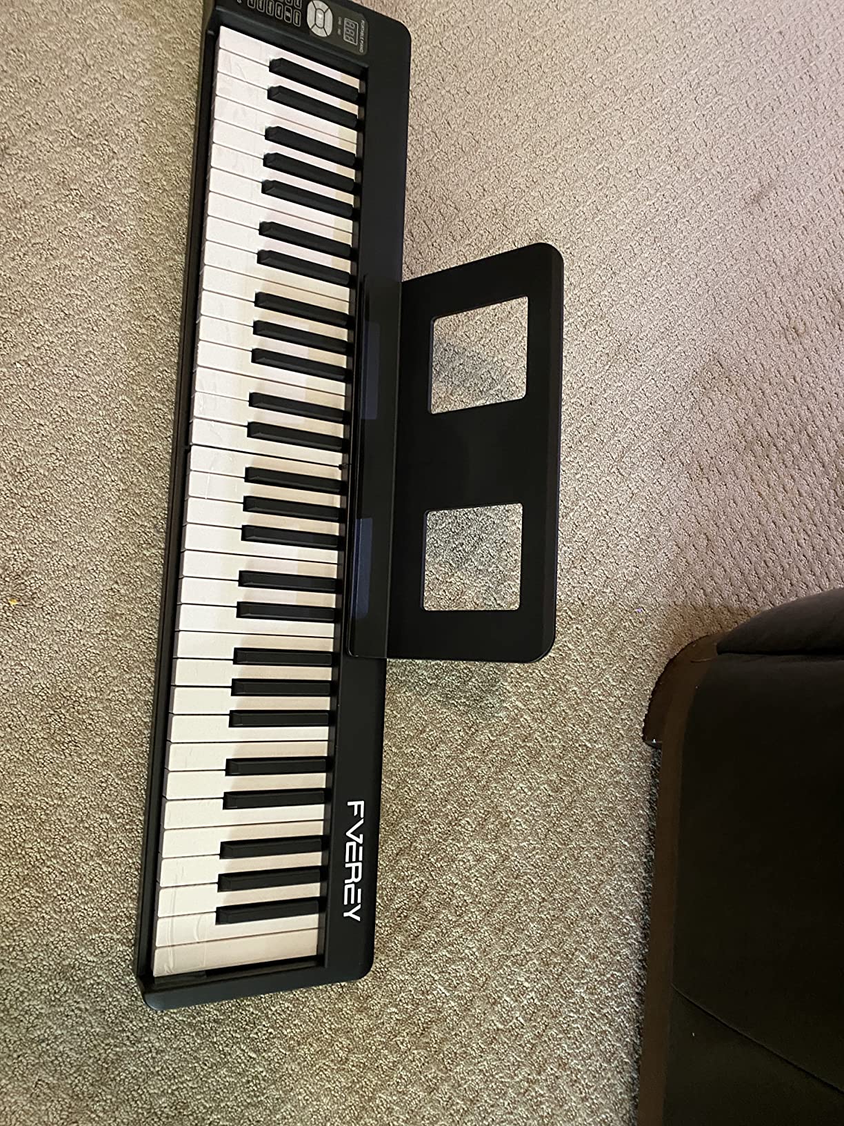 30/mo Finance FVEREY 61 Key Folding Piano Keyboard, Semi Weighted