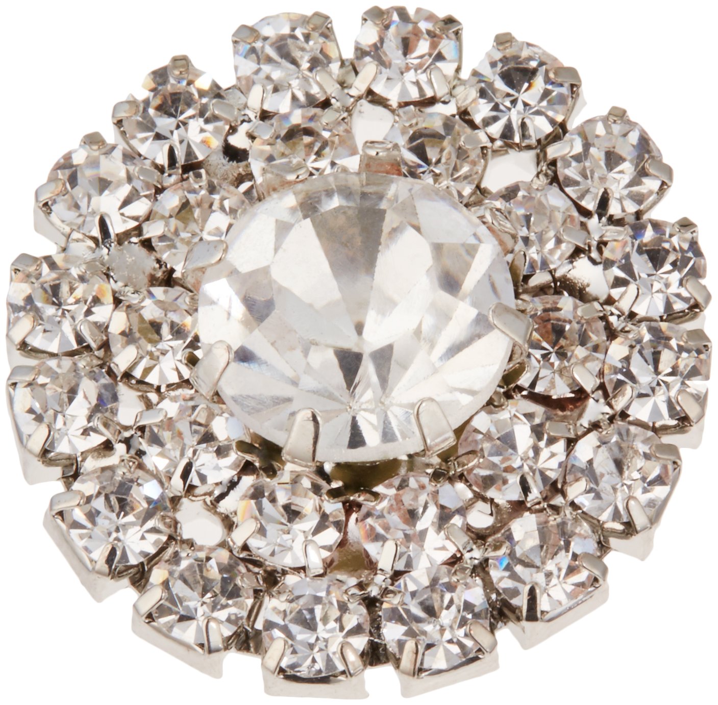 Amazon.com: Expo Round Starburst Rhinestone Button BTN1319CR,Crystal