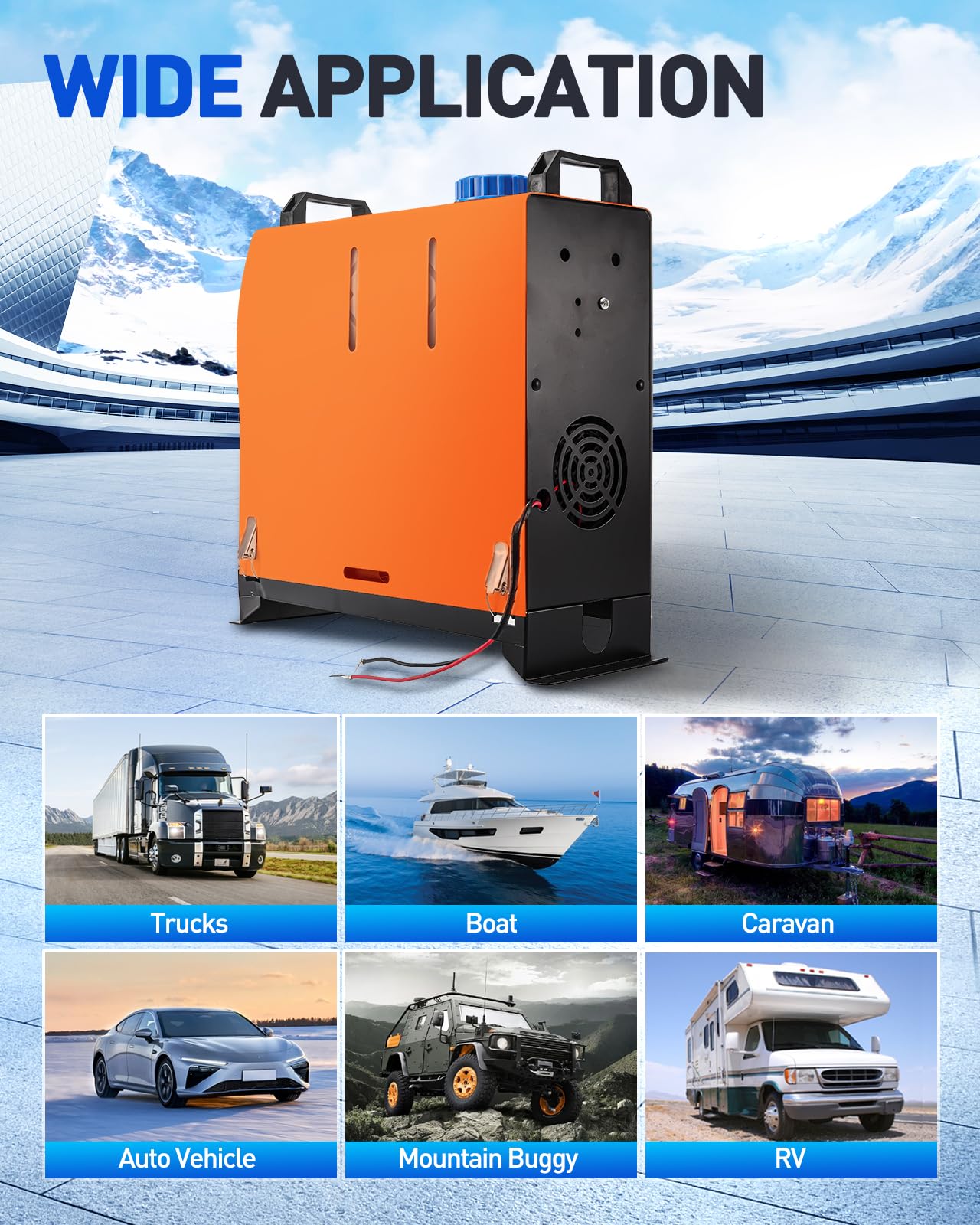Calefactor diésel todo en uno de 5 kW y 12 V con interruptor LCD y control remoto. Calentamiento rápido, calefacción diésel portátil y silenciosa para autocaravanas, coches, camiones, autobuses y ve