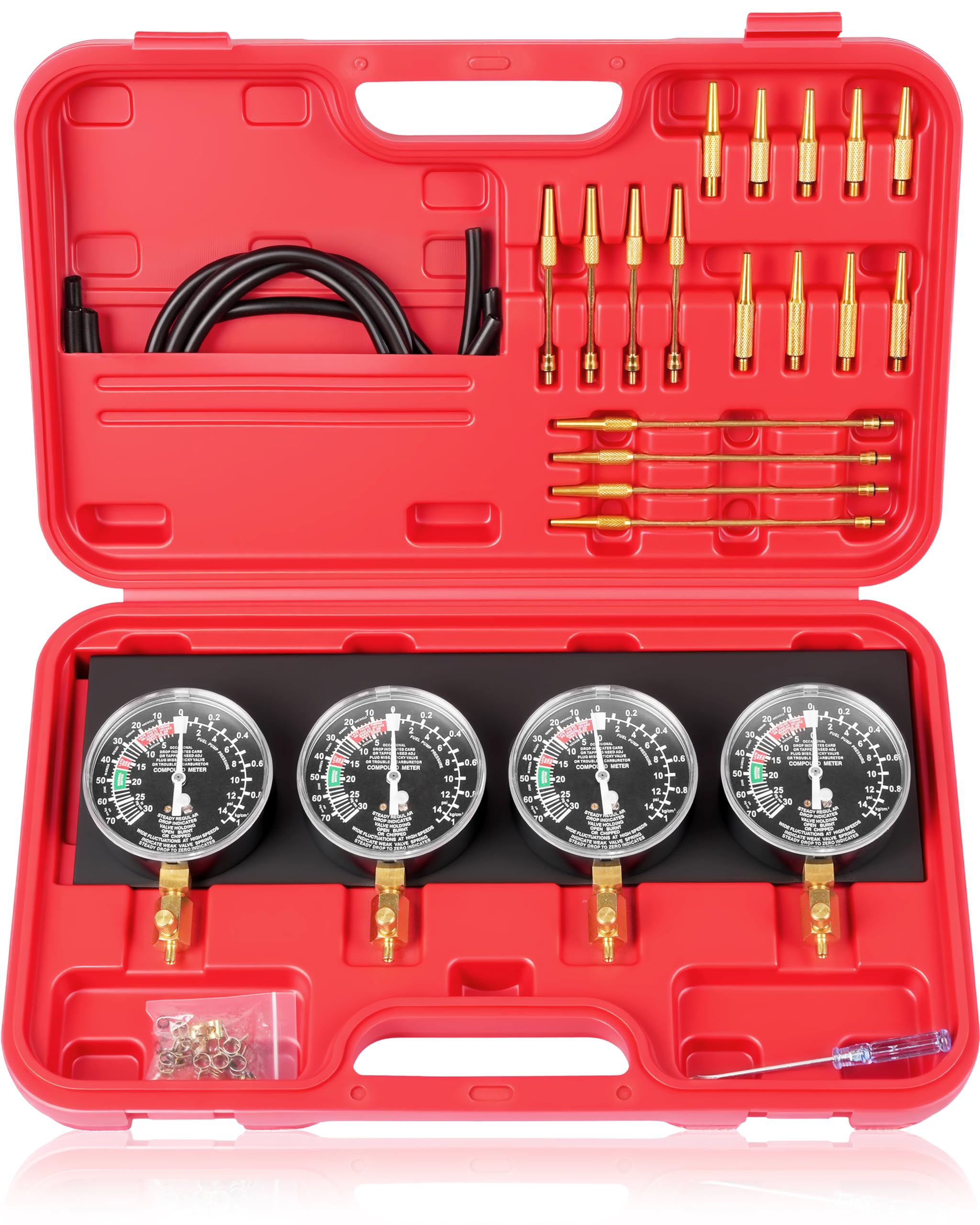 DAYUAN Testeur de synchronisation pour 4 carburateurs - Testeur de synchronisation - Montre de synchronisation - Pour voiture et moto