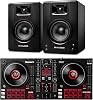 Numark Mixtrack Platinum FX DJ Controller and M-AUDIO BX4 Pair Studio Monitors for Studio Recording, Music Production, Podcasting, Streaming