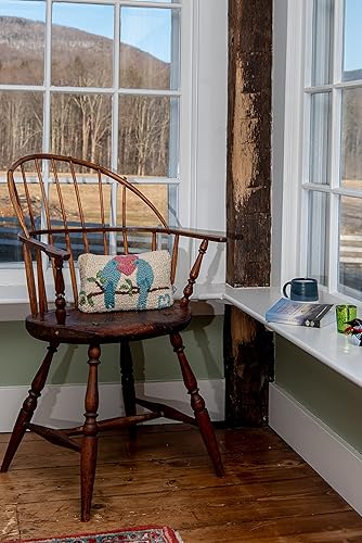 Miniatura 2 de Chandler 4 Corners Almohada decorativa de lana con gancho a mano con diseño de pájaros de amor 8 x 12 pulgadas