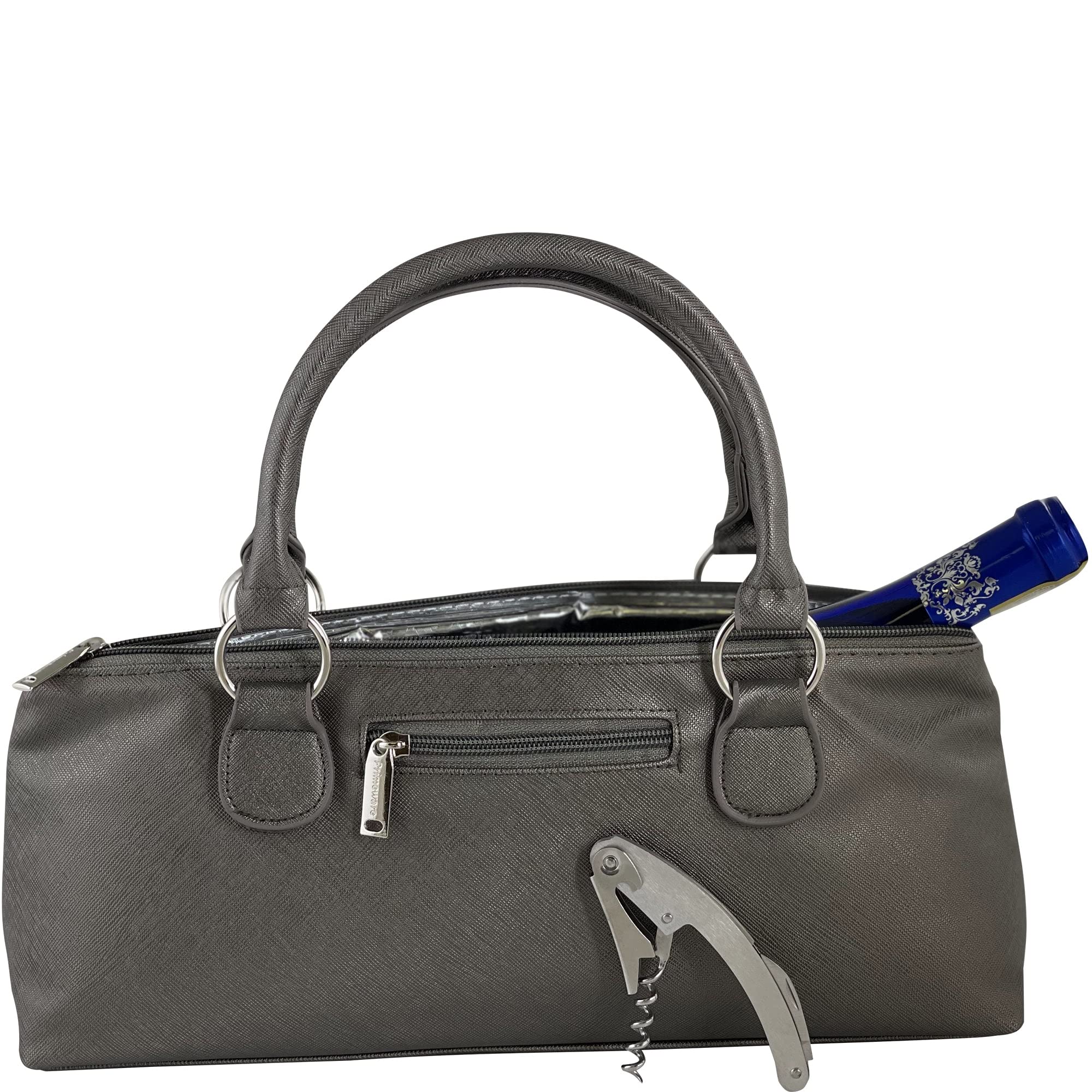 Primeware Birmingham Wine Clutch, Gray