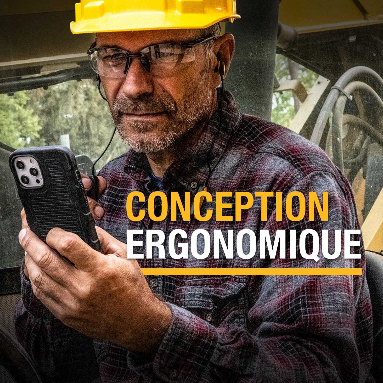 DEWALT Funda Magnética Resistente para iPhone 15 Compatible con MagSafe, Carcasa Antigolpes con Protección contra Caídas, Diseño Slim con Agarre Antideslizante, Matte Black