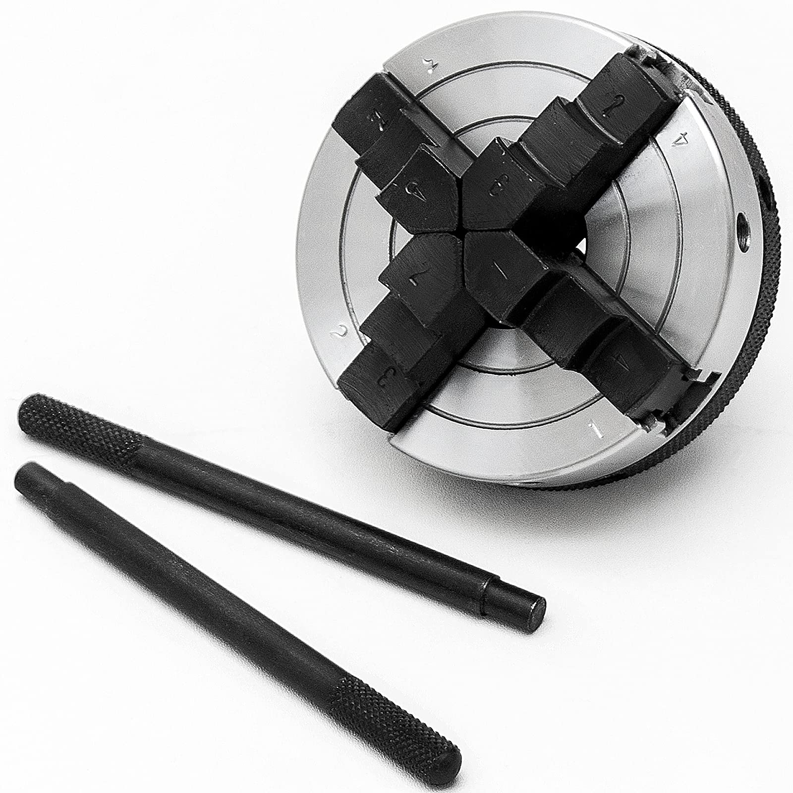 PNBO 3Inch Lathe Chuck,Reversible 4Jaw Mini Lathe Chuck,Self