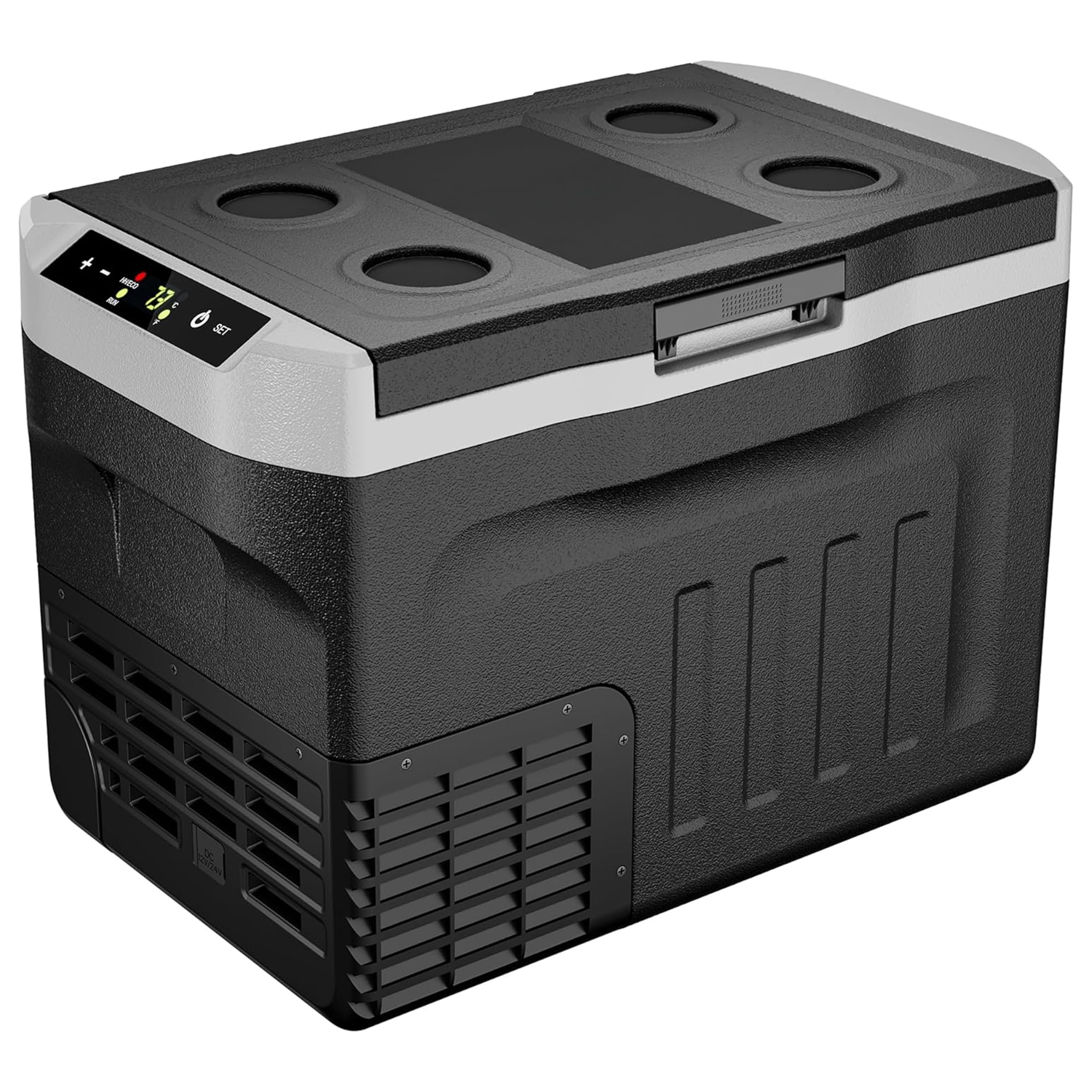 EUHOMY 12 Volt Refrigerator, 32QT(30L) 12V Cooler, Compressor Electric Cooler -4℉~68℉, 12V Fridge 12/24V DC 100-240V AC, Portable Freezer for Camping, Travel, Truck, Home