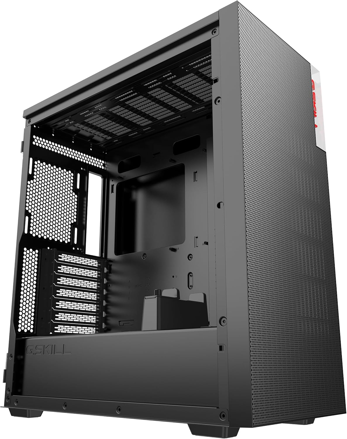 G.SKILL MD1 Mid-Tower ATX Case with Tempered Glass Side Panel, Front Mesh Panel - Black (GC-AKGW1-MD1)