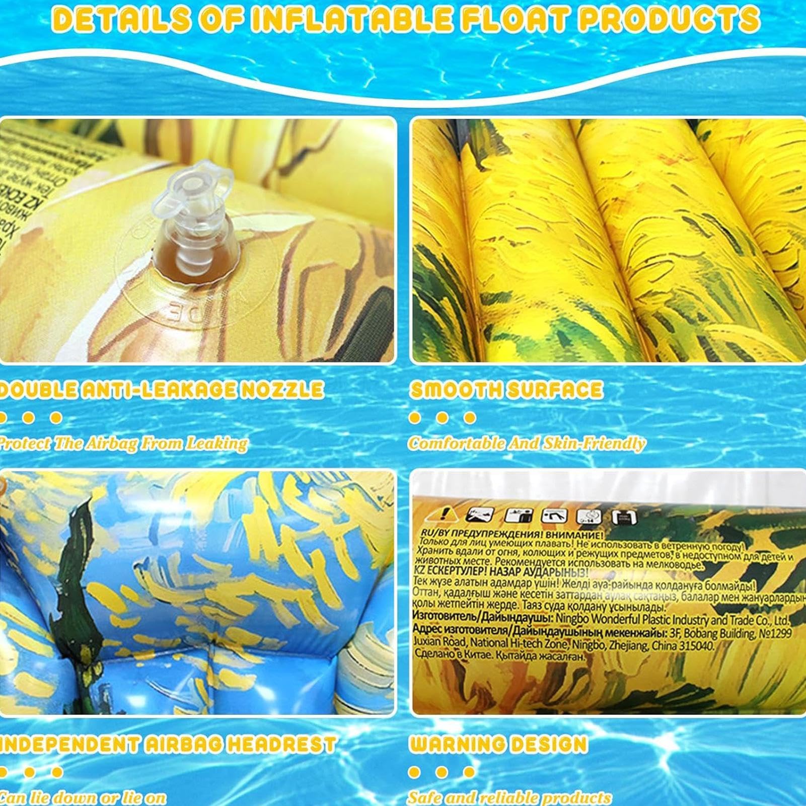 Generico Flotteurs pour piscine | Coussins hamac flottants pliables et portables | Hamac gonflable de piscine | pour extérieur intérieur camping voyage plage lac été femmes hommes