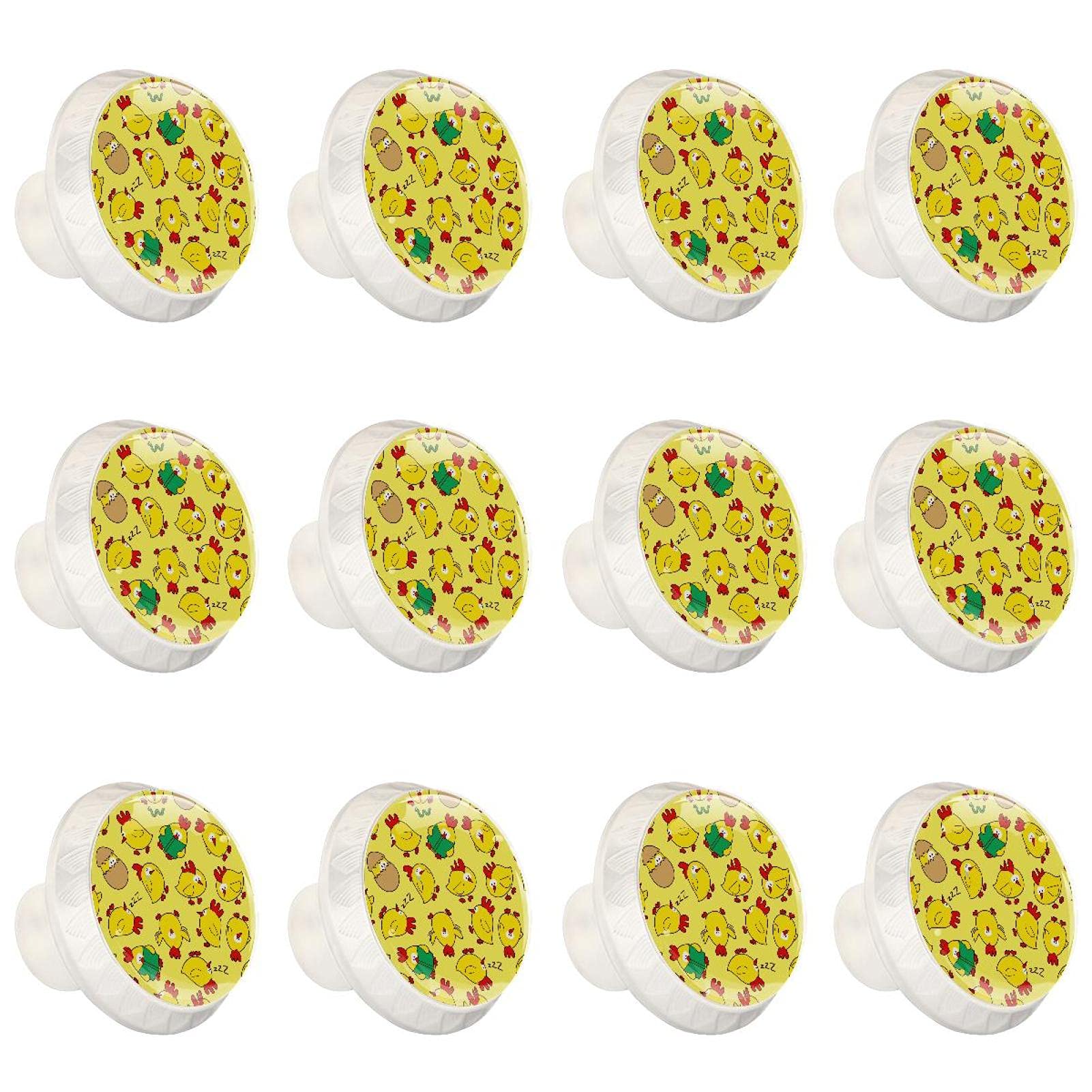 Bouton de meuble motif poulet amusant lot de 12 pour réveiller la décoration de la cuisine familiale