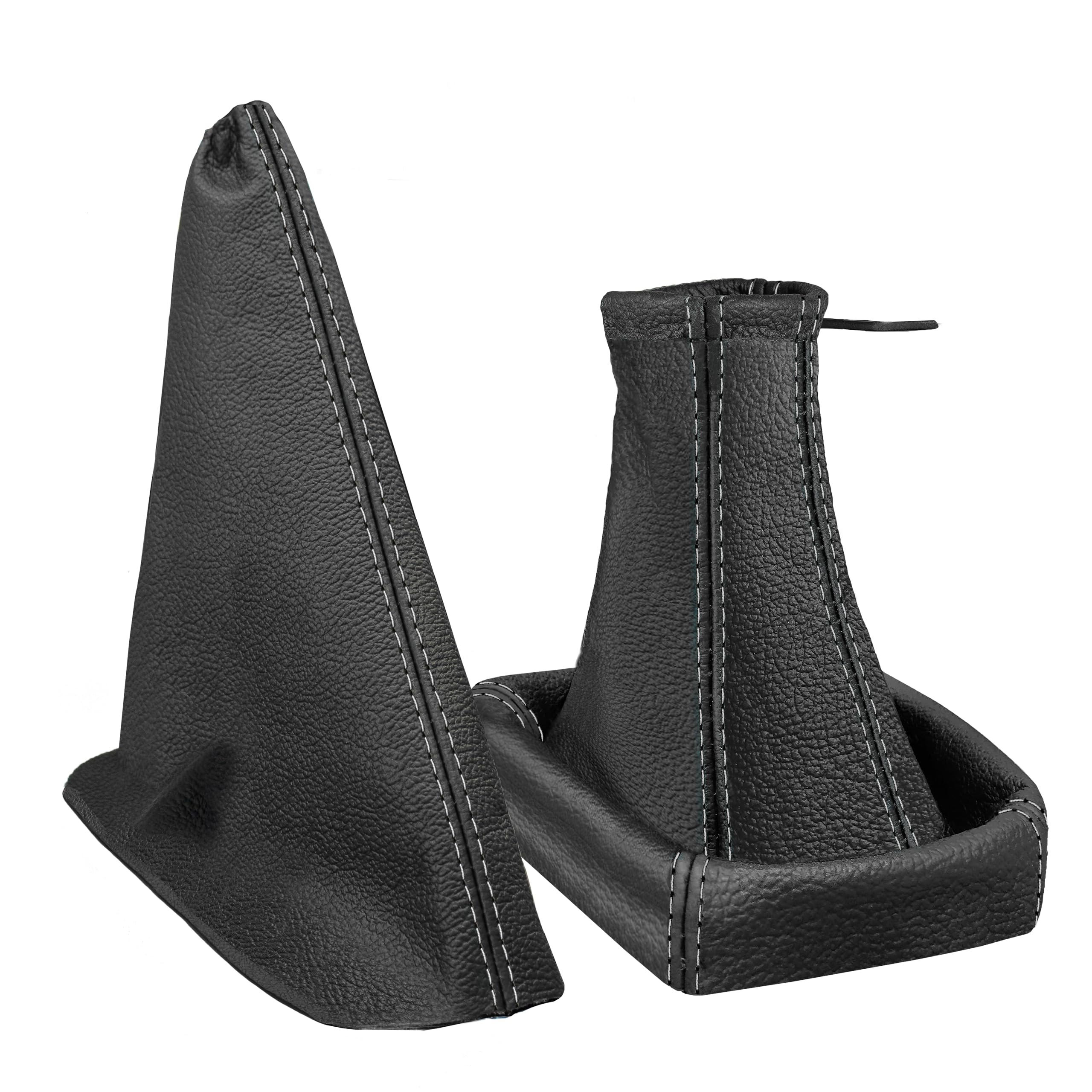 AERZETIX Soufflet Levier Vitesse & Frein à Main - Compatible Alfa Romeo 156 1997-2006 Cuir Synthétique Noir