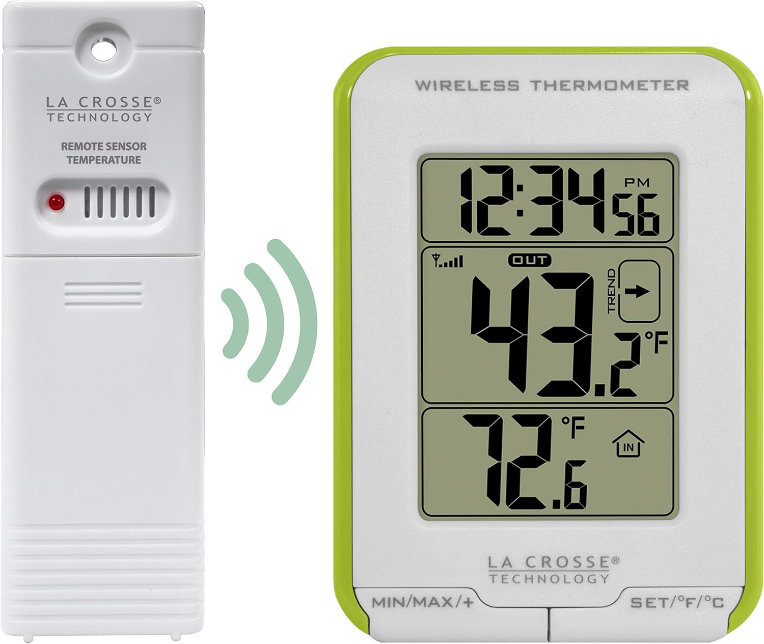 La Crosse Technology 308-1410GR Wireless Thermometer with Trend Indicator: Home & Kitchen