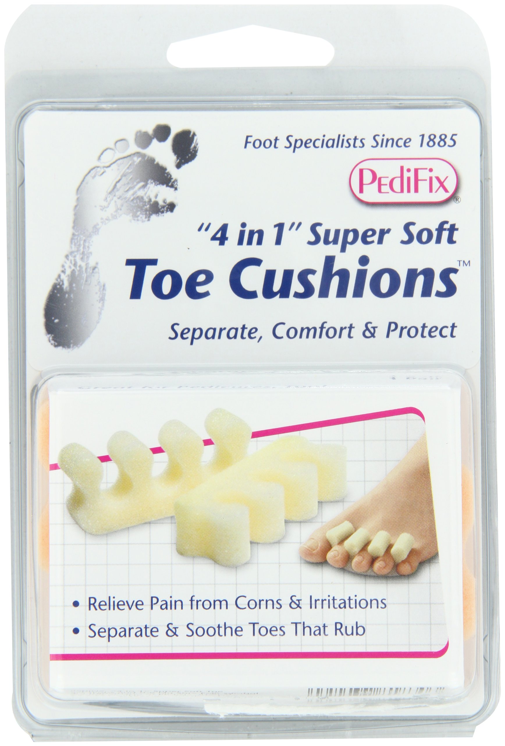 Pedifix4 in 1' Super-Soft Toe Cushions, 2 Pack