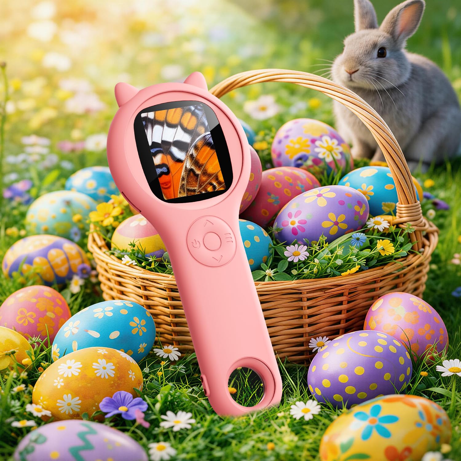 Ashfly Microscopio portatile per bambini, schermo IPS da 2,0", 200X, microscopio tascabile portatile, 3 livelli regolabili, luci LED USB su PC, mini microscopio per bambini dai 3 anni in su, rosa