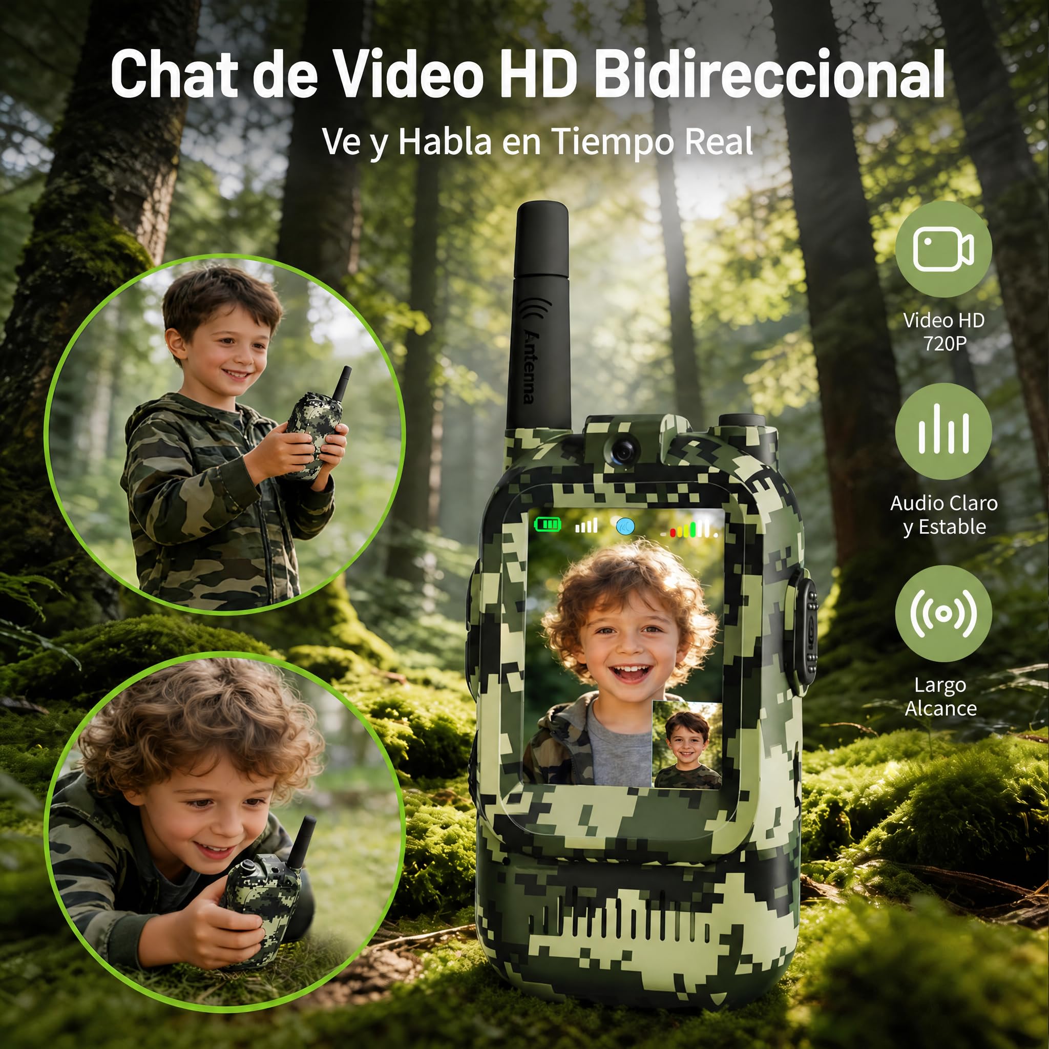 Kids Video Walkie Talkies, Camuflaje