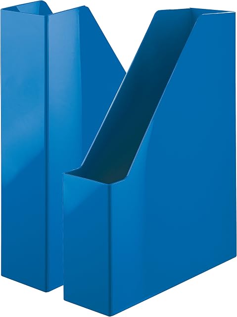 HAN i-Line 16501-94 segregator stojący na zeszyty, czasopisma i teczki w formacie A4/C4, kolor niebieski, 2 sztuki
