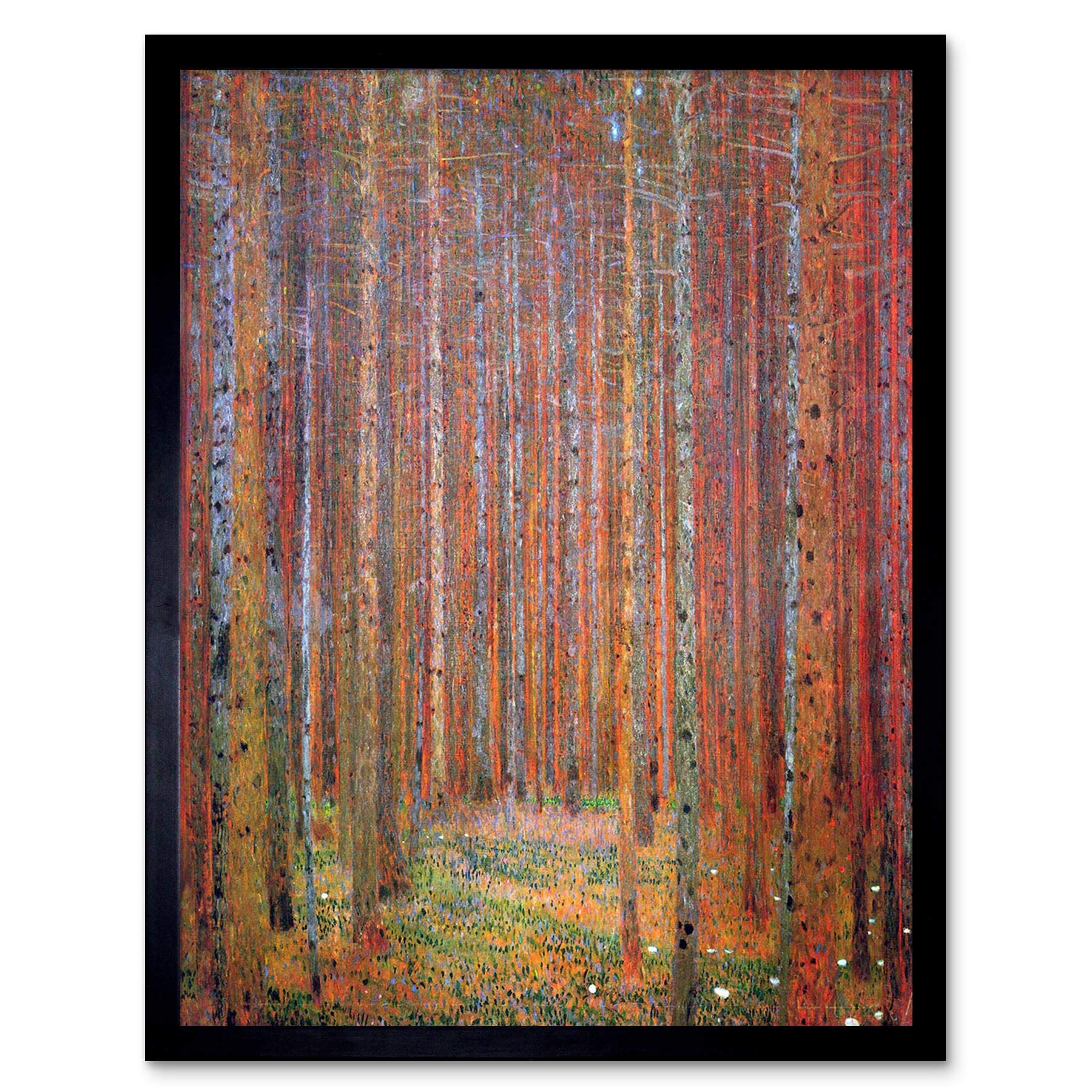 Wee Blue Coo Gustav Klimt Tannenwald I Old Master Painting Art Print Framed Poster Wall Decor 12X16 Inch