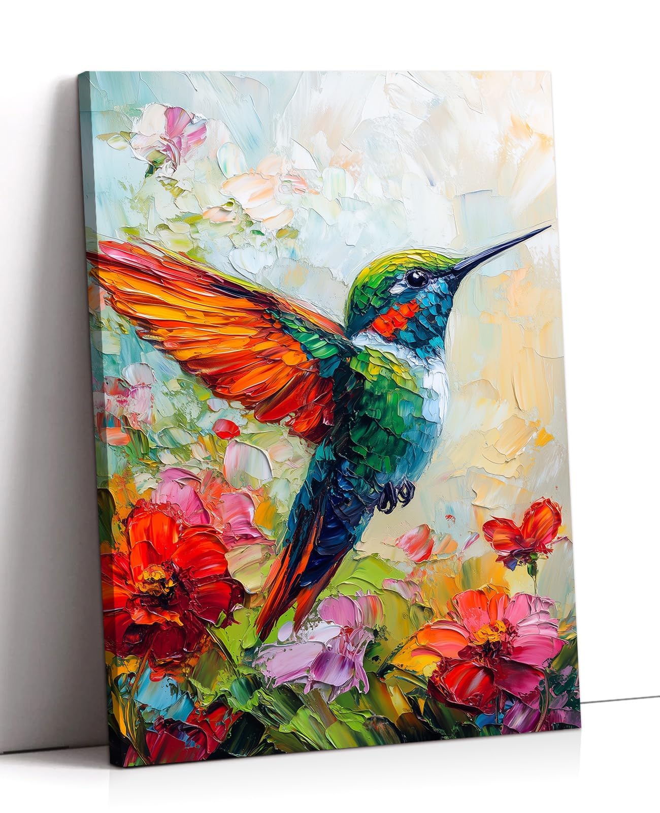Lienzo de colibrí lleno de color para dar alegría a tu dormitorio 8