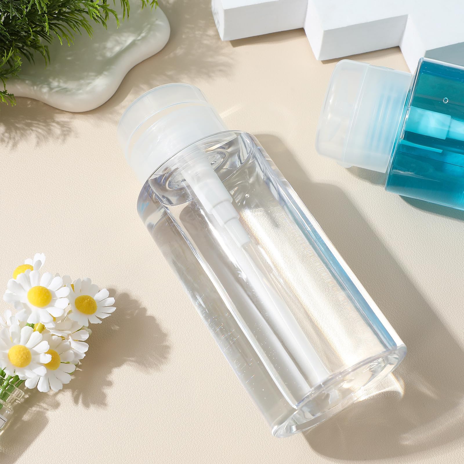 Flacone con Pompa 2 Pezzi da 300ml per Cosmetici e Tonico, Resistente alle Perdite, Pratico per Uso Quotidiano e Pulizia Viso