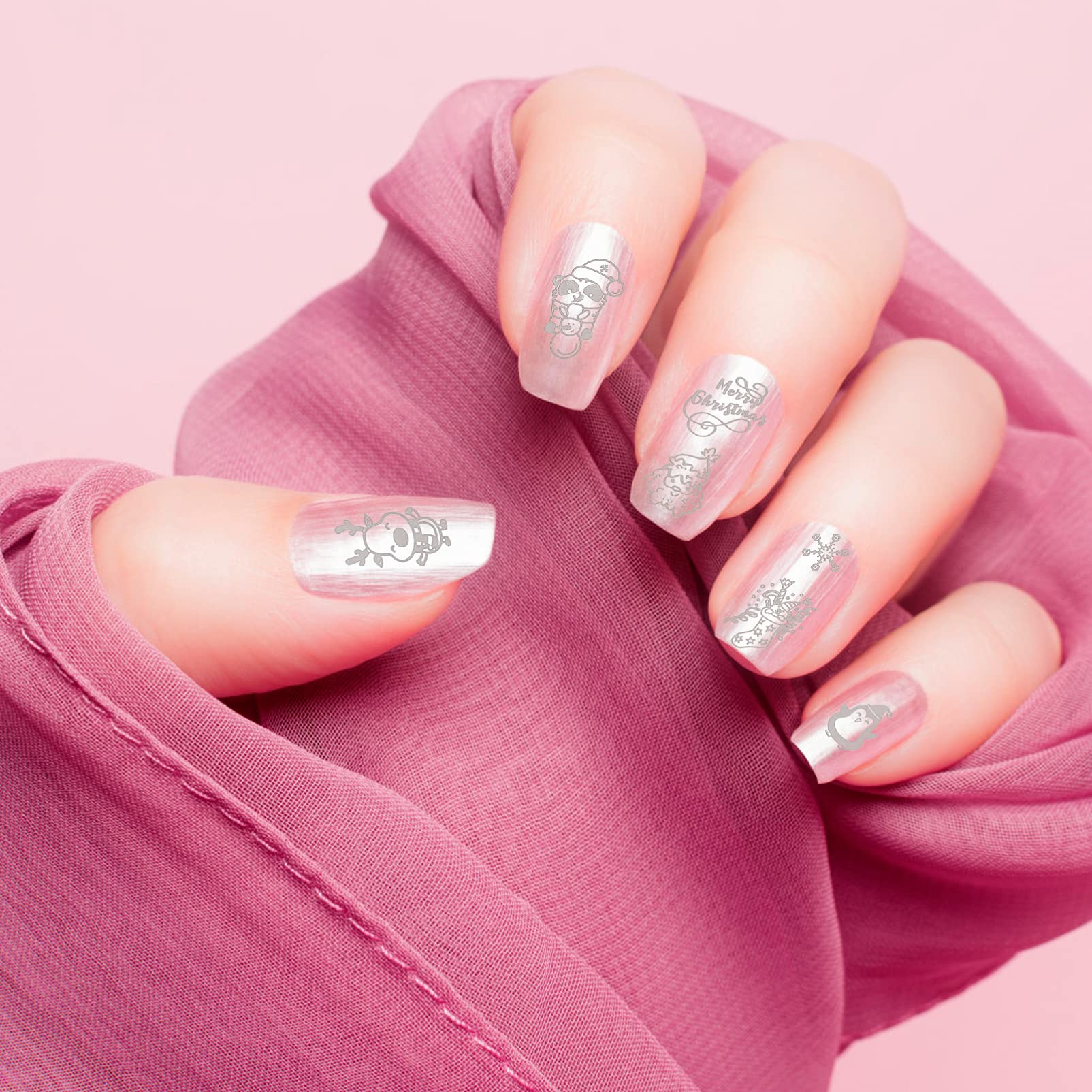 FRCOLOR 4juegos Plantillas De Estampado De Uñas Creativas Herramientas De Arte De Uñas Para Manicura Fiestas y Eventos