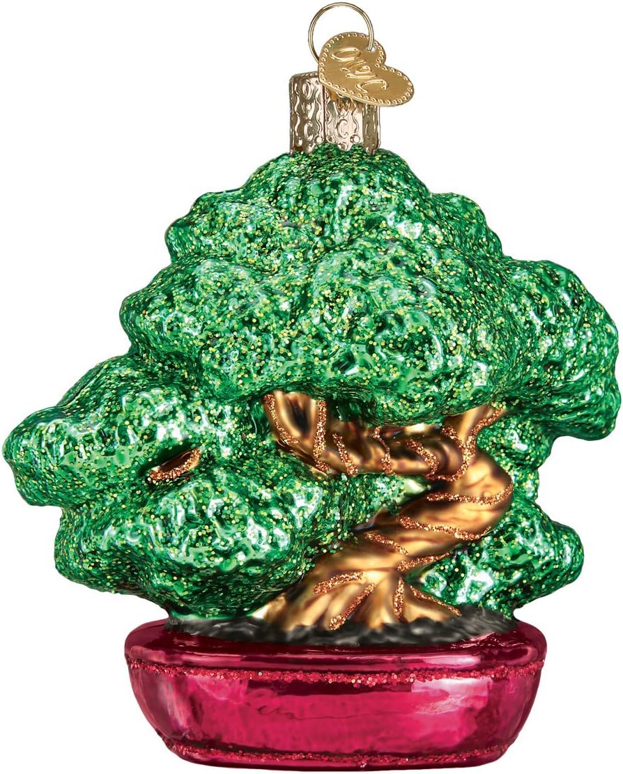 Old World Christmas Christmas Morning Tree Glass Blown Ornament for Christmas Tree, Handcrafted Holiday Decoration, Holiday Collection