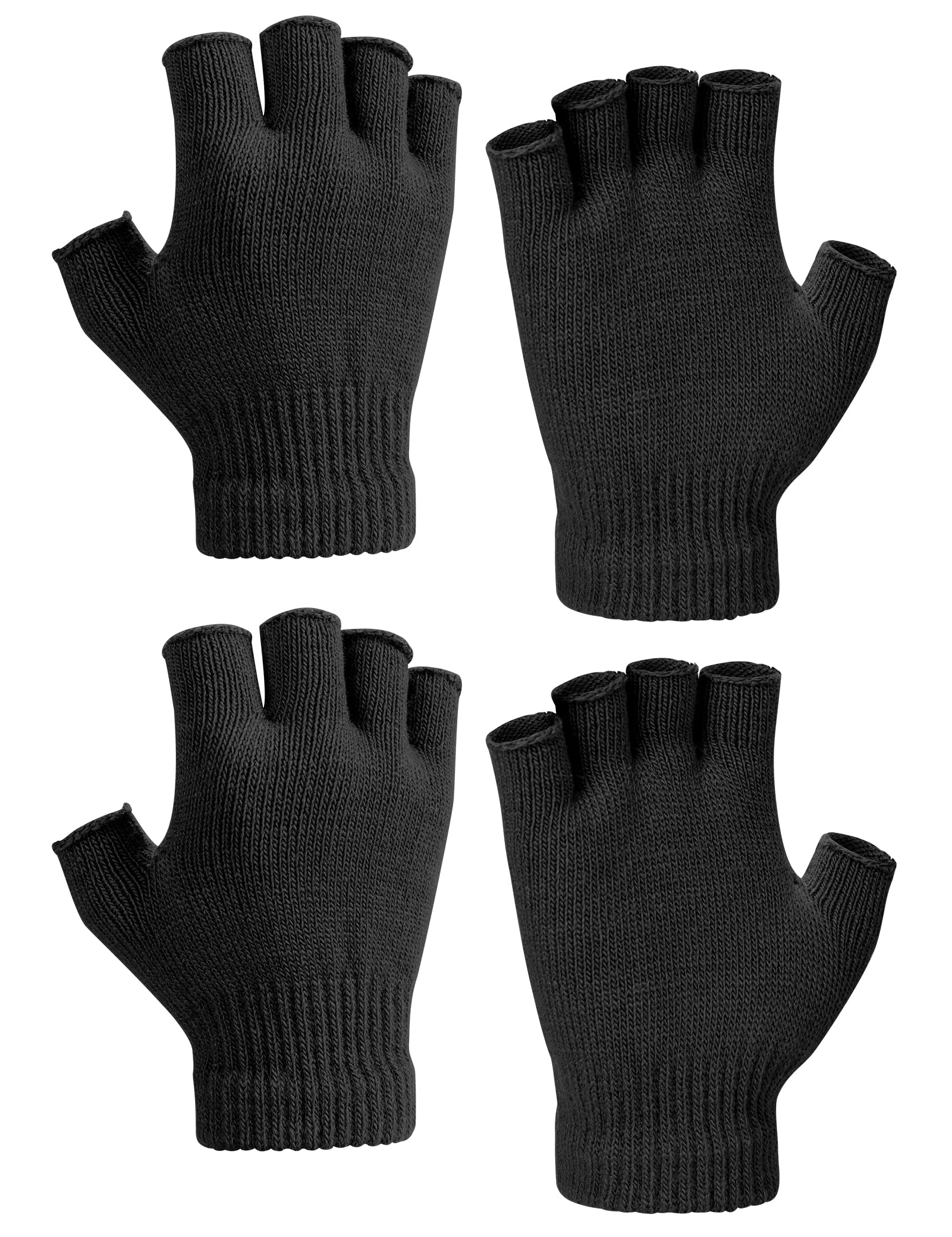 Regalo Uomo Donna 1 Paio di Guanti Senza Dita Touchscreen Invernali Caldi in Maglia Elasticizzata per Guida Lavoro Scrittura Sport Piccola Sorpresa per Natale