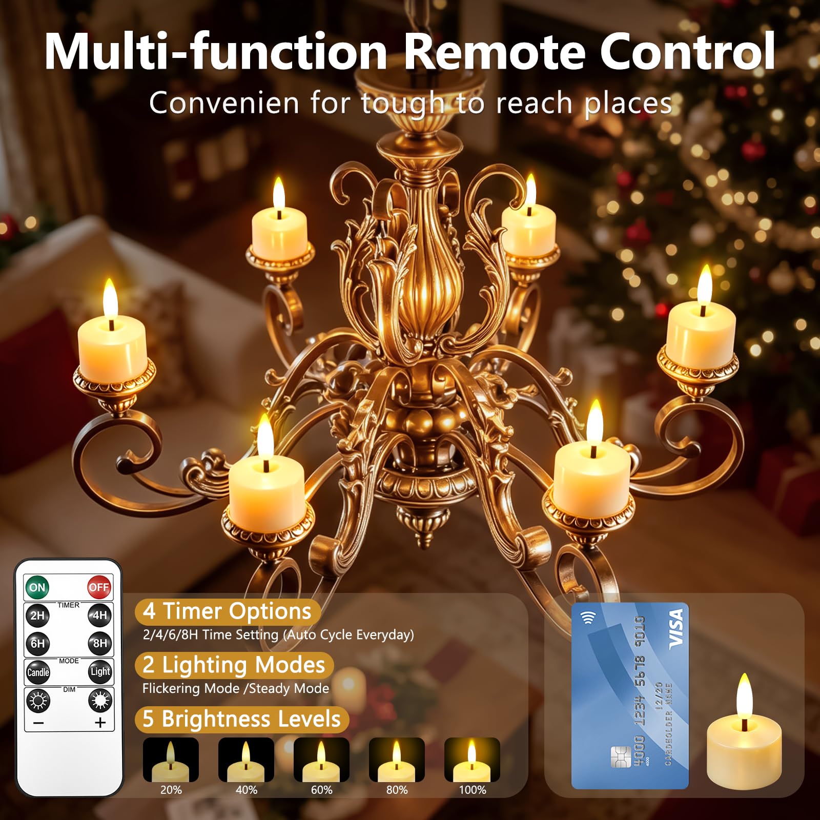 Lot de 12 bougies chauffe-plat rechargeables sans flamme avec télécommande minuterie, 4 cm x 5,5 cm, à piles pour décoration de maison, fête, anniversaire, mariage