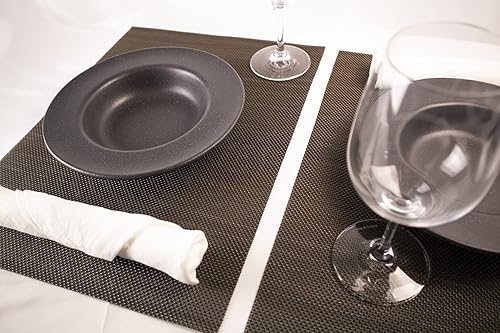 Miniatura 4 de Risch Manteles individuales tejidos de vinilo  Elegante mantel individual rectangular de tejido de plástico  Comedor en interior o exterior