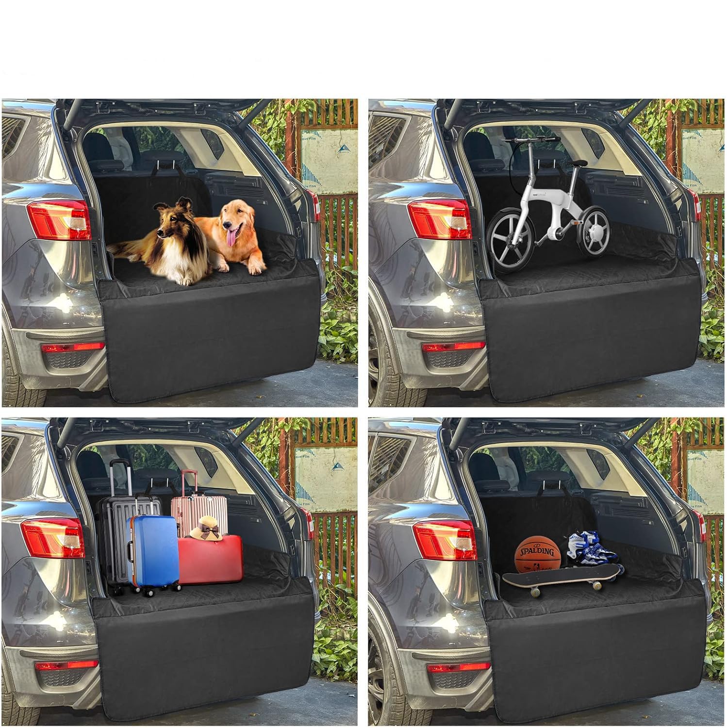 Housse Protection de Coffre de Voiture pour Porsche Cayenne Coupe 2019-2024,Tapis de Coffre Chien Imperméable Housse de Coffre avec Protection Pare-Chocs
