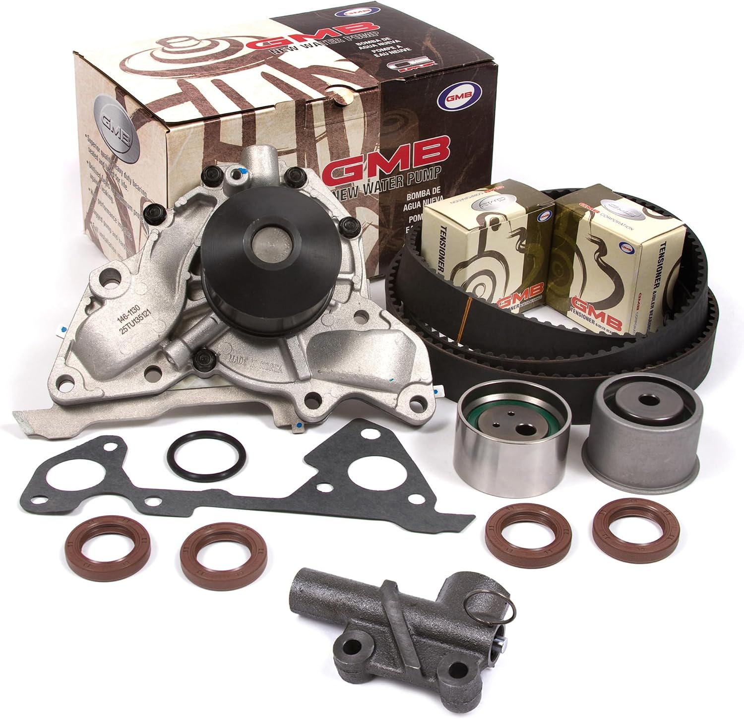 MA-4216973145 Timing Belt Kit Water Pump Hydraulic Tensioner Compatible With/For 02-06 Kia Hyundai 3.5L DOHC
