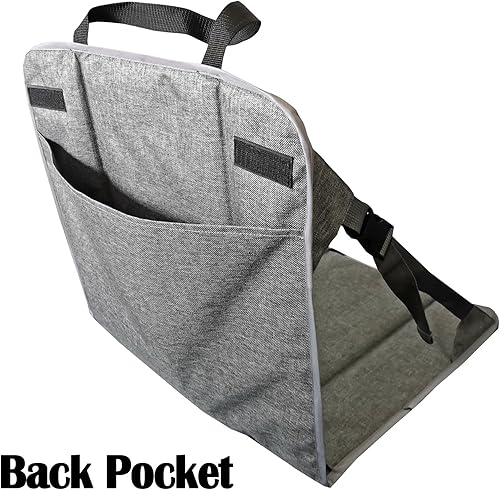 Miniatura 4 de Pozico Cojín de asiento portátil para gradas, asiento ligero plegable con respaldo para deportes al aire libre y conciertos al aire libre