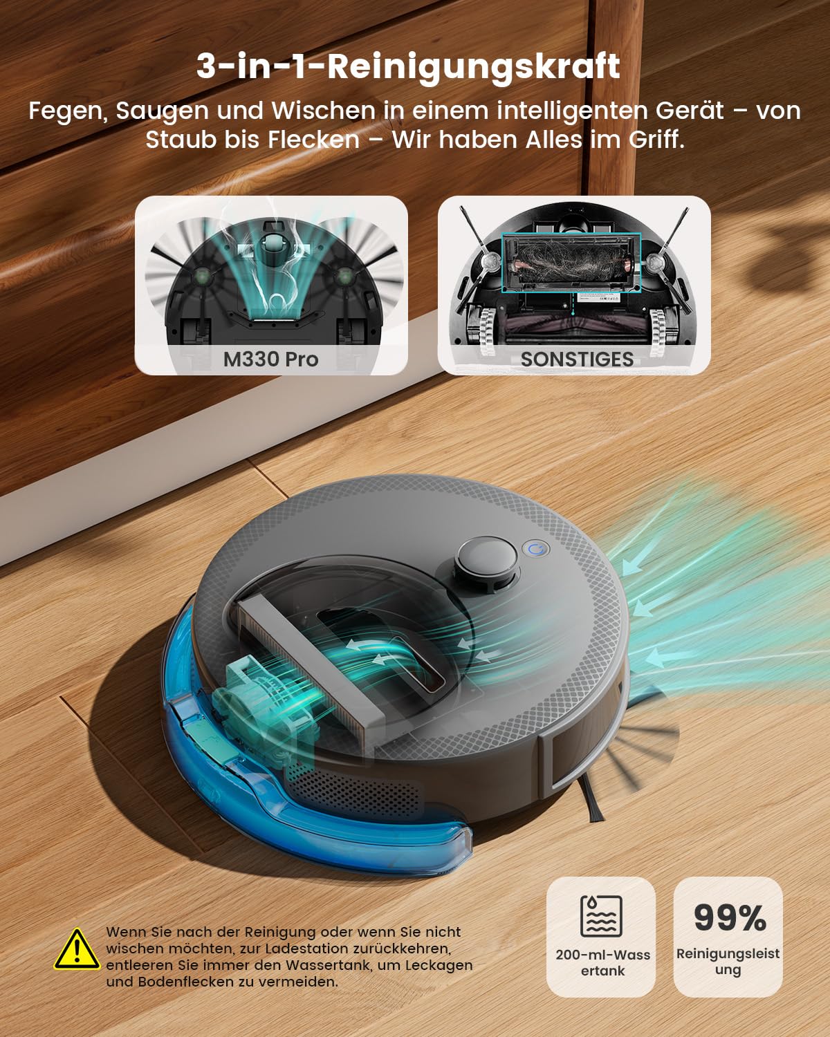 Lefant M330 Pro Staubsauger Roboter – Bild 3
