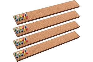 HBlife Cork Strips for Walls - 1/2 Inch Self-Adhesive Natural Bulletin Board...