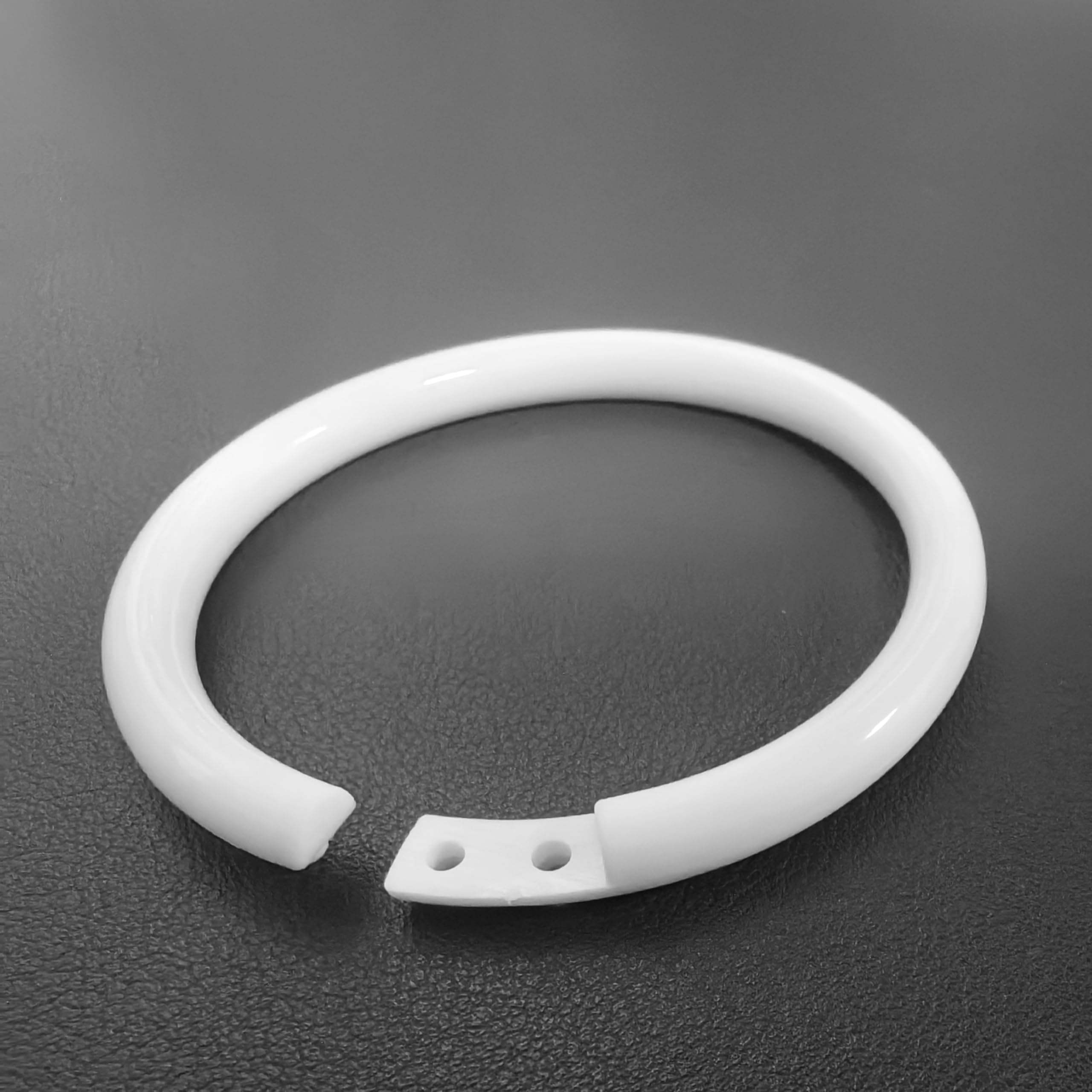 Lot de 12 Anneaux de Rideau de Douche, Crochets de Rideau de Douche en Plastique, Ronds décoratifs à Fermeture Facile à Clipser, Tringle de fenêtre de Salle de Bain (Blanc)