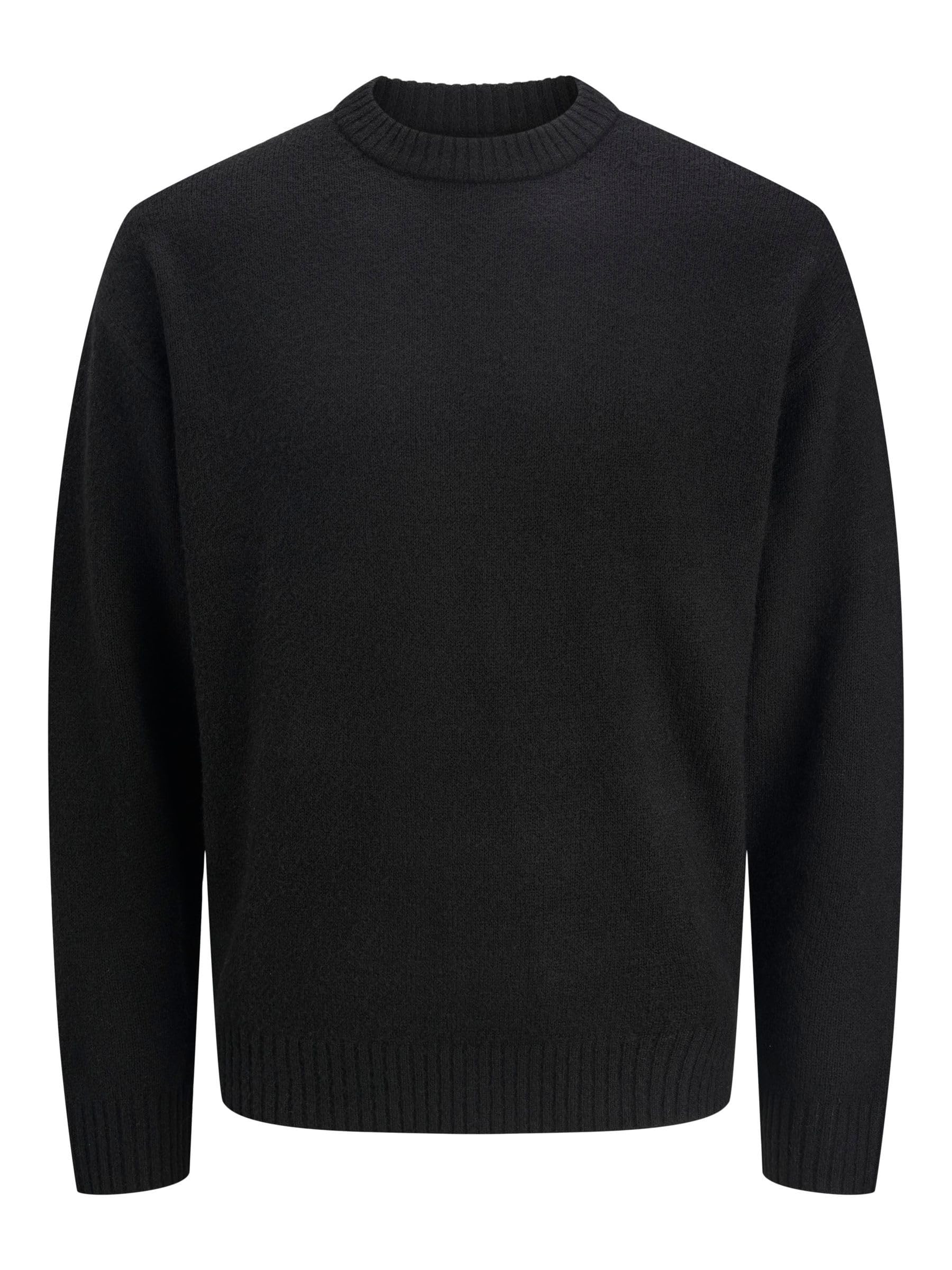 JACK & JONES Jjesoho Ollie Knit Crew Neck Sn, Black, M