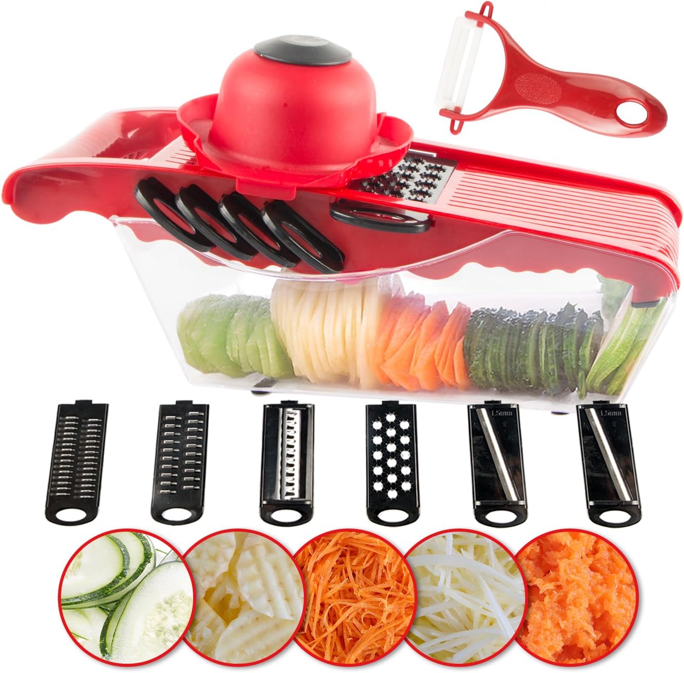 Mandoline Slicer Vegetable Cutter Grater Chopper Juilienne Slicer with