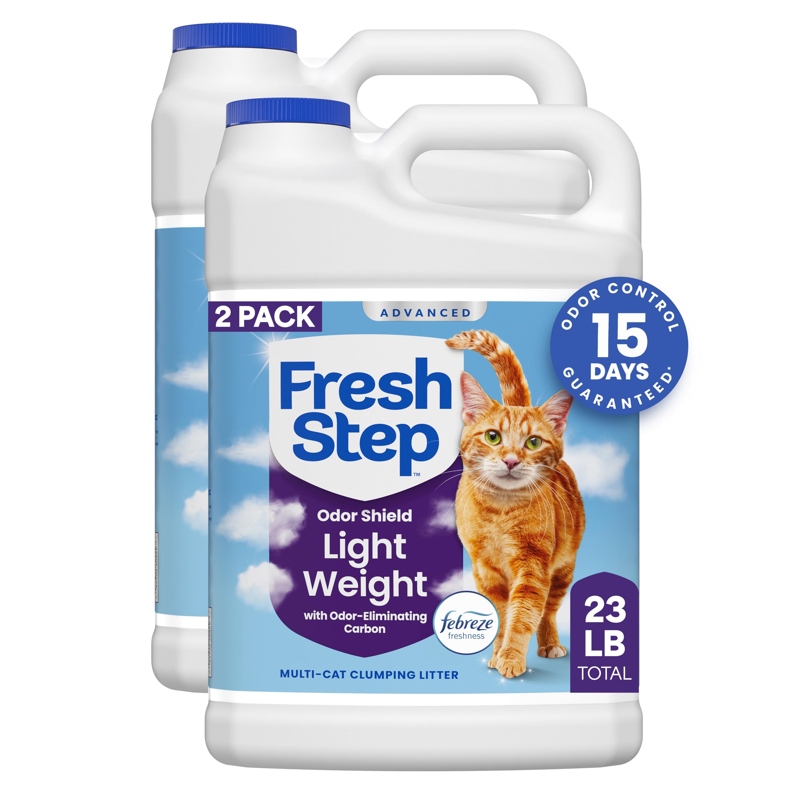 fresh step lightweight cat litter odor shield multi cat clumping litter