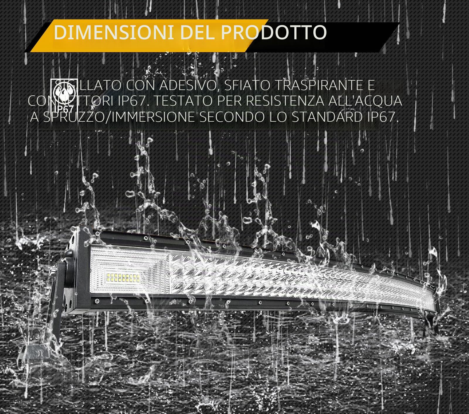 Willpower 540W arco Barra Led Fuoristrada Con 12V Cablaggio Kit, 42 pollice Barra a led 12v per Auto Trattore Camion ATV Barca 4x4