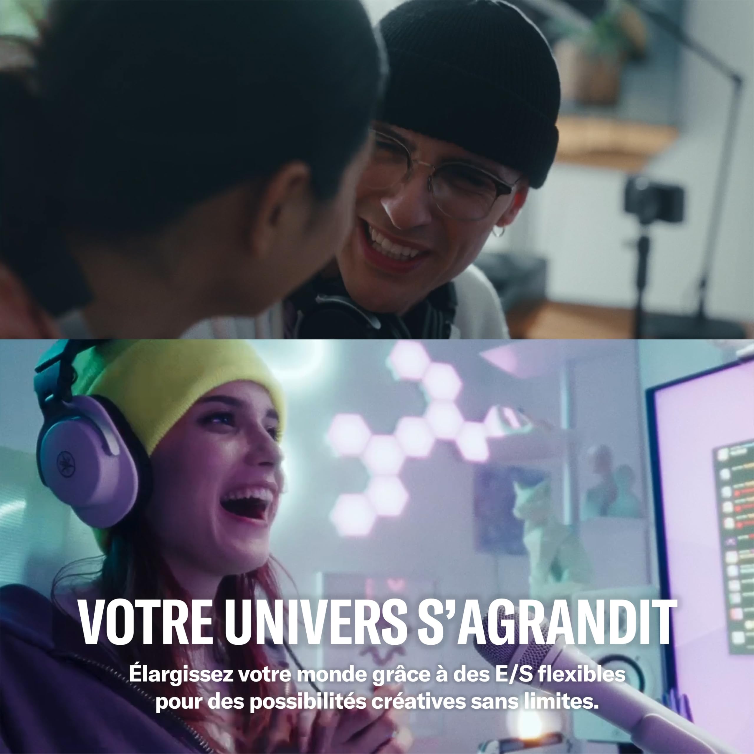 YAMAHA URX44V USB-C Interface Audio – Interface 6 entrées/4 sorties, audio 32 bits/192 kHz, capture vidéo HDMI, écran LCD tactile, mixage DSP intégré pour streaming et création de contenu – Blanc