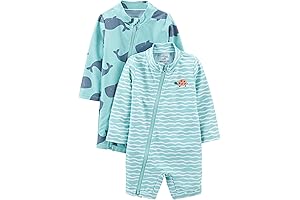 Simple Joys by Carter's Baby Boy 2-Pack 1-Piece Zip Rashguards