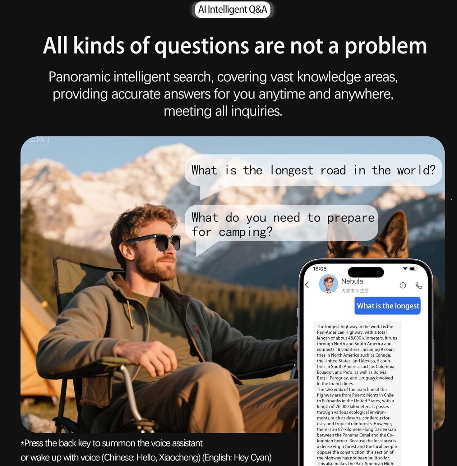 AI Smart Glasses With Camera and Audio, 4K HD Video Recording Glasses, 8MP Camera Glasses for Men Women, AI Voice, Real-Time Translation, Photochromic Lenses, IP65 Waterproof for Travel & Meetings