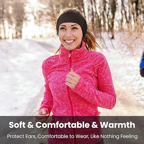 Miniatura 4 de Calentadores de orejas para mujeres y hombres, de forro polar, para invierno, para esquí, correr, senderismo, ciclismo, debajo del casco, paquete de