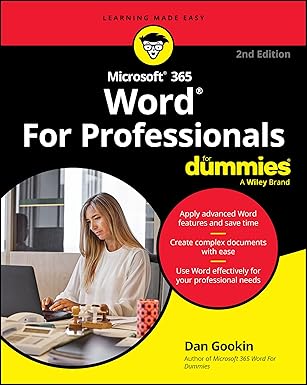 Microsoft 365 Word For Professionals For Dummies-Wow! eBook