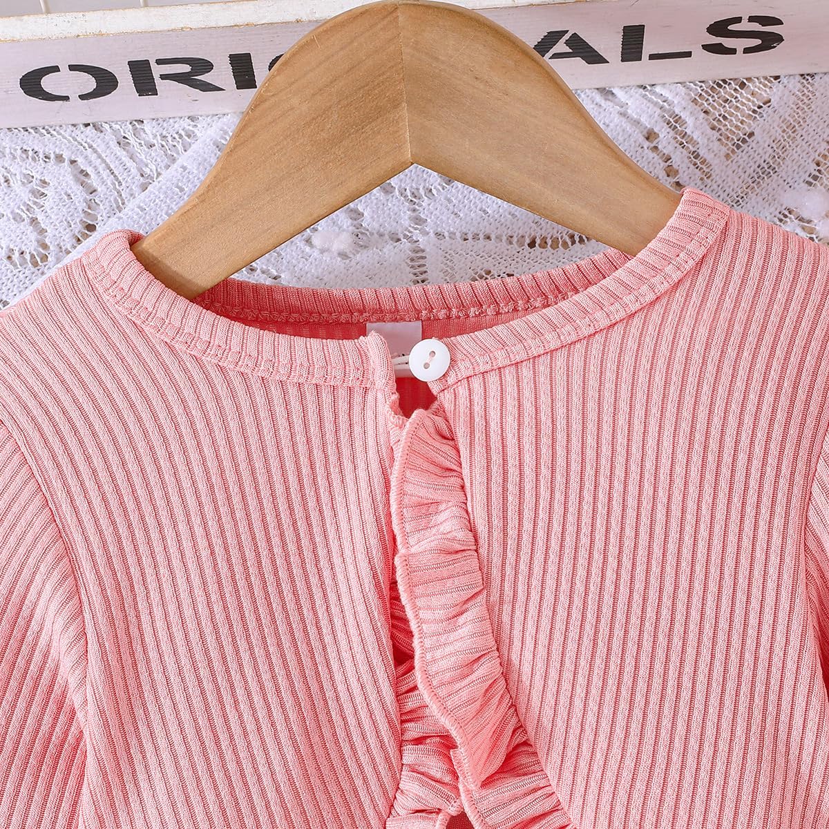 Yanmucy 2PCS Little Toddler Girls Dress with Cardigan Floral Dresses Ruffle Shrug Sweaters Spring Full Clothes for 2-12 Years - Image 3